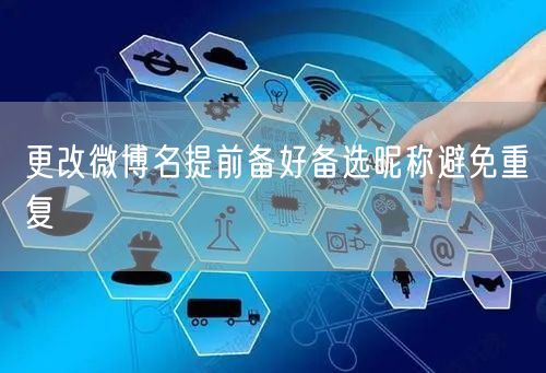 更改微博名提前备好备选昵称避免重复