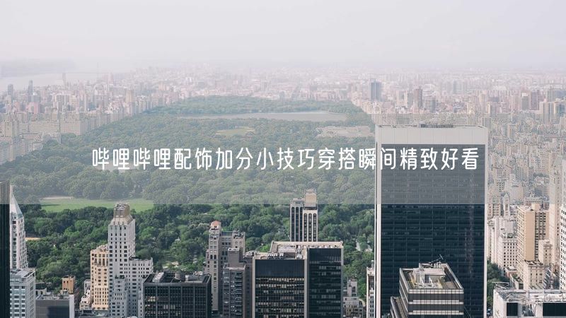 哔哩哔哩配饰加分小技巧穿搭瞬间精致好看