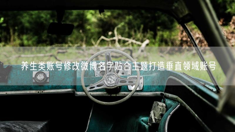 养生类账号修改微博名字贴合主题打造垂直领域账号