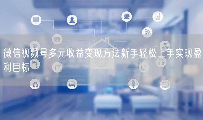 微信视频号多元收益变现方法新手轻松上手实现盈利目标