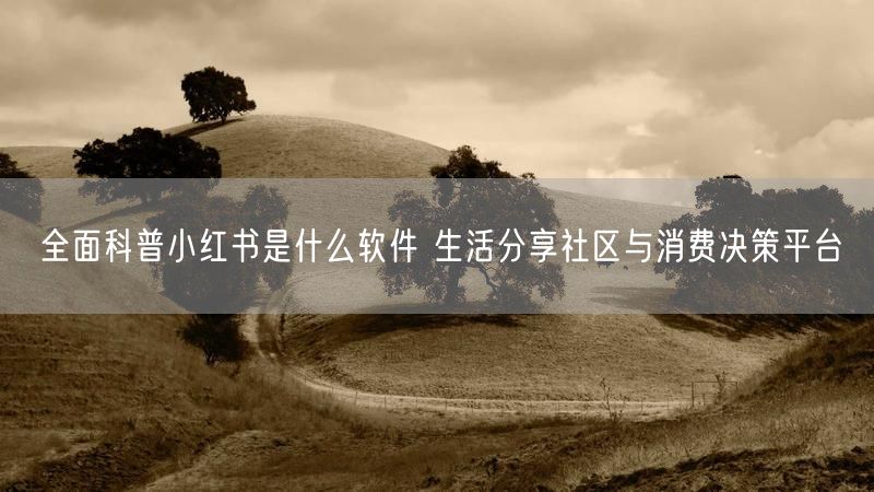 全面科普小红书是什么软件 生活分享社区与消费决策平台