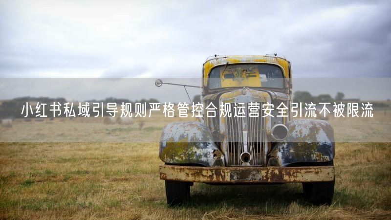 小红书私域引导规则严格管控合规运营安全引流不被限流