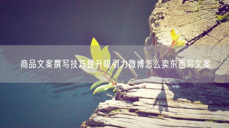 商品文案撰写技巧提升吸引力微博怎么卖东西写文案