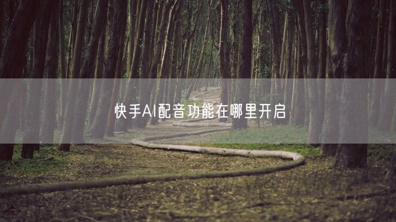 快手AI配音功能在哪里开启