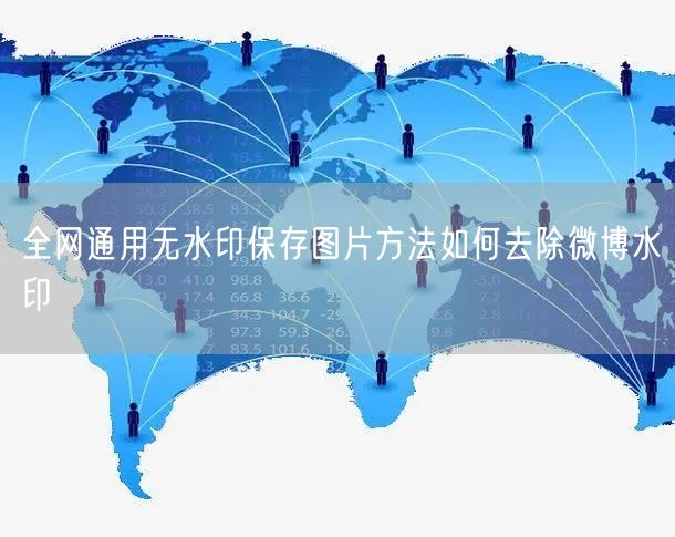 全网通用无水印保存图片方法如何去除微博水印