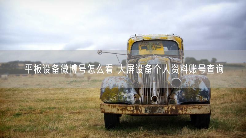 平板设备微博号怎么看 大屏设备个人资料账号查询