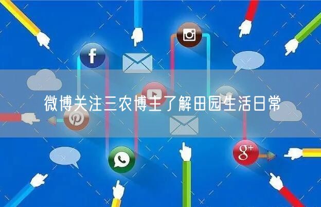 微博关注三农博主了解田园生活日常