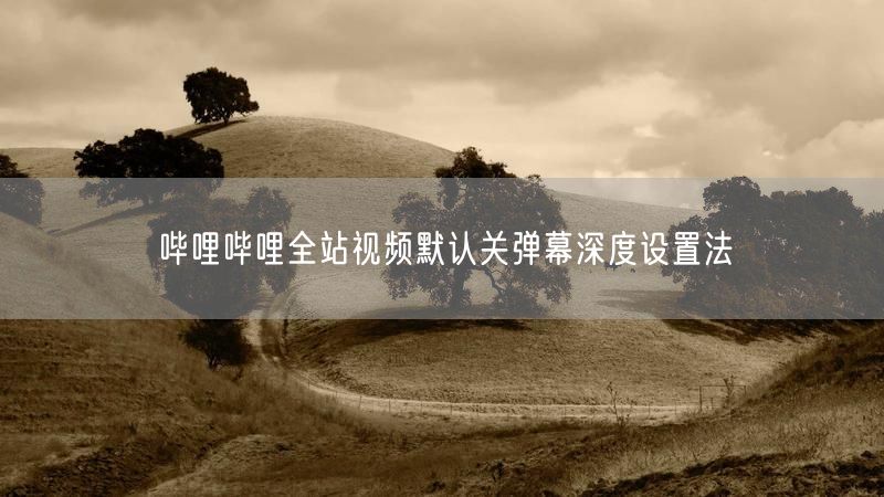 哔哩哔哩全站视频默认关弹幕深度设置法