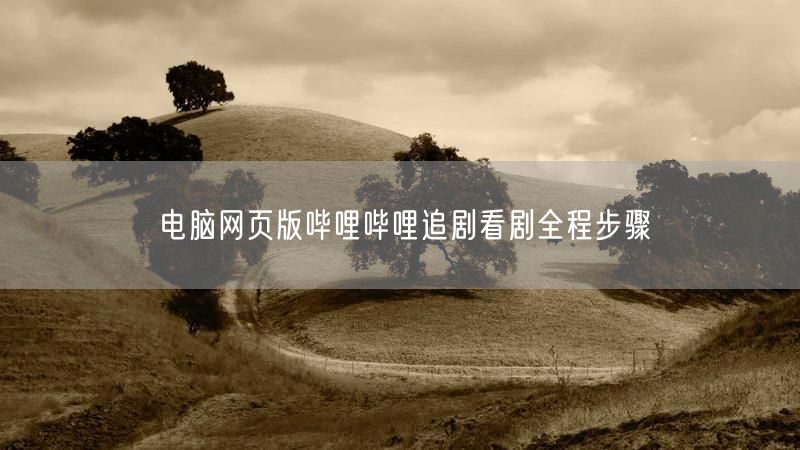 电脑网页版哔哩哔哩追剧看剧全程步骤
