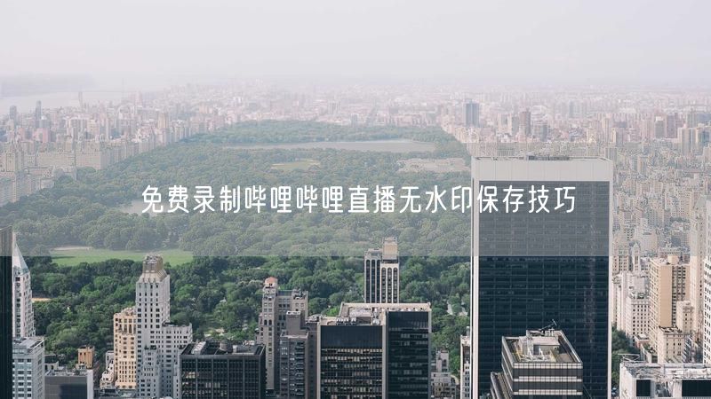 免费录制哔哩哔哩直播无水印保存技巧